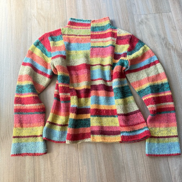 Talbots Sweaters - Vintage Talbots striped mohair wool blend sweater rainbow